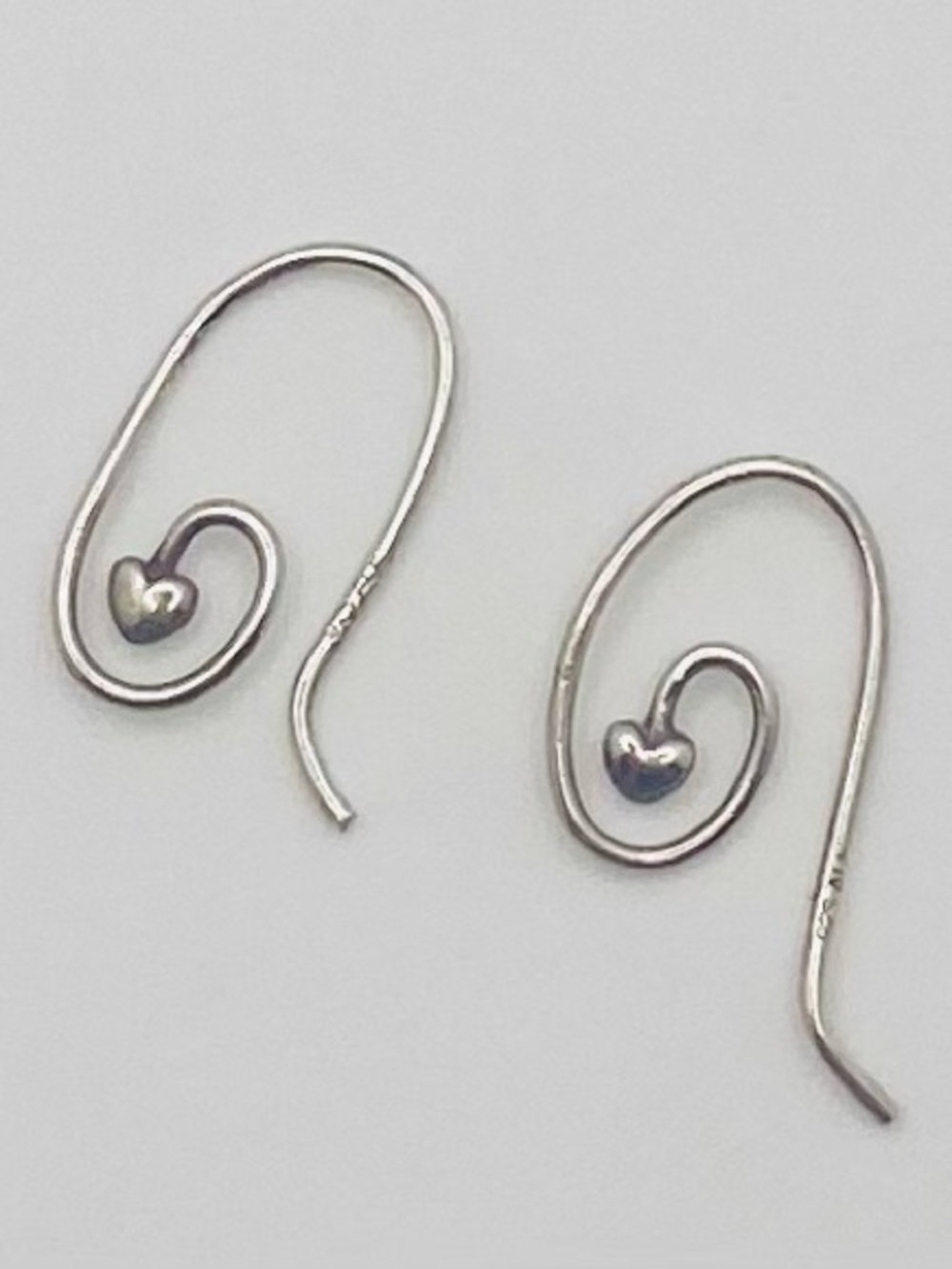 RETIRED Genuine Pandora Sterling Silver Heart Swirl Hooks